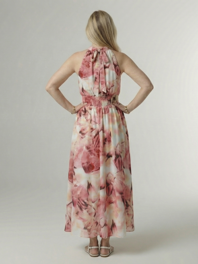 Andrea | Midi šaty s nabíranou halterkou
