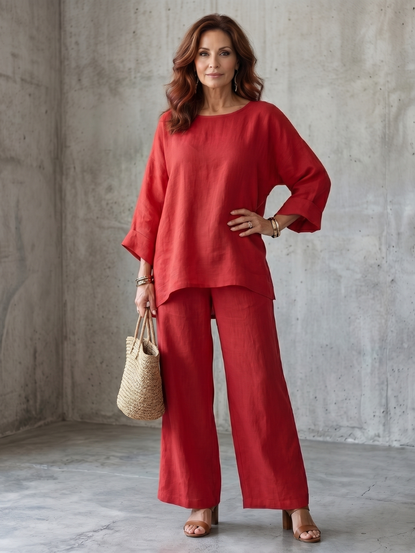 Pavla | Oversize komplet s tunikou a širokými kalhotami