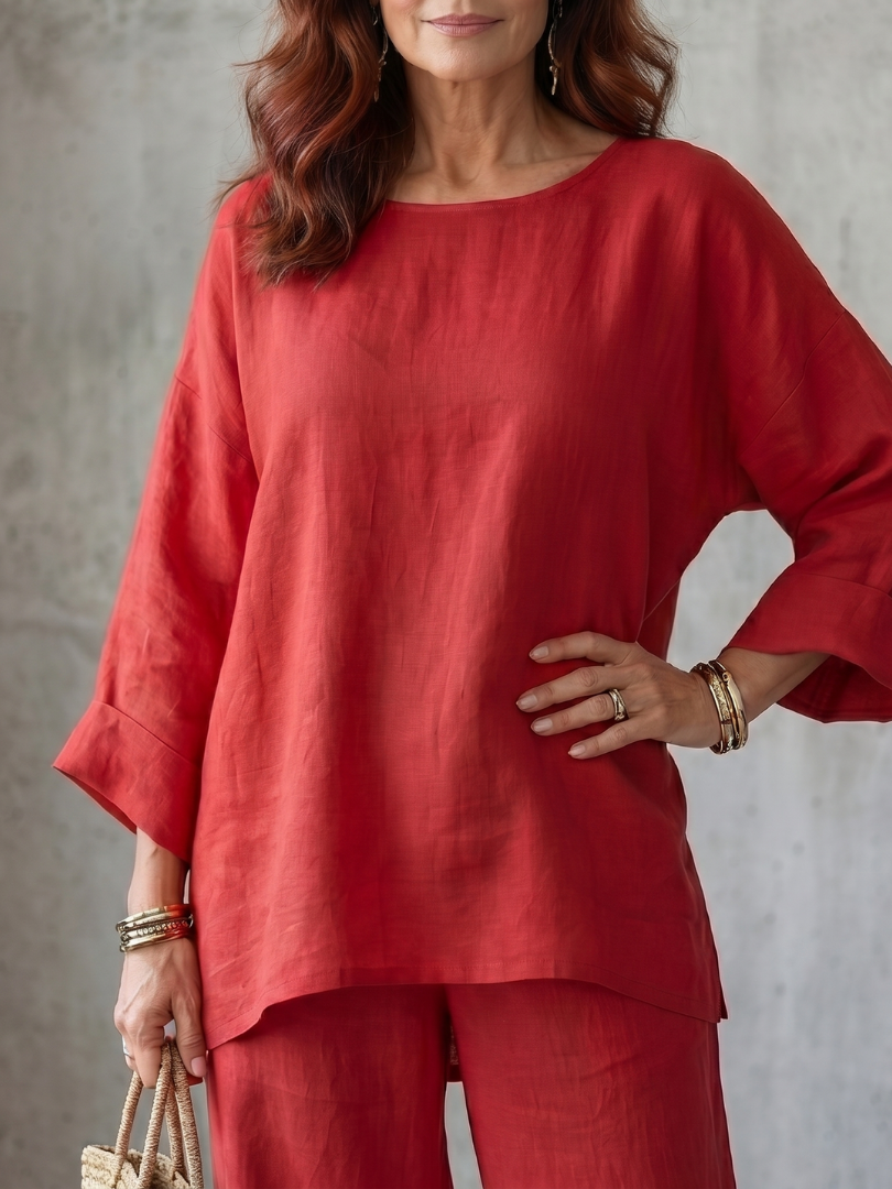 Pavla | Oversize komplet s tunikou a širokými kalhotami