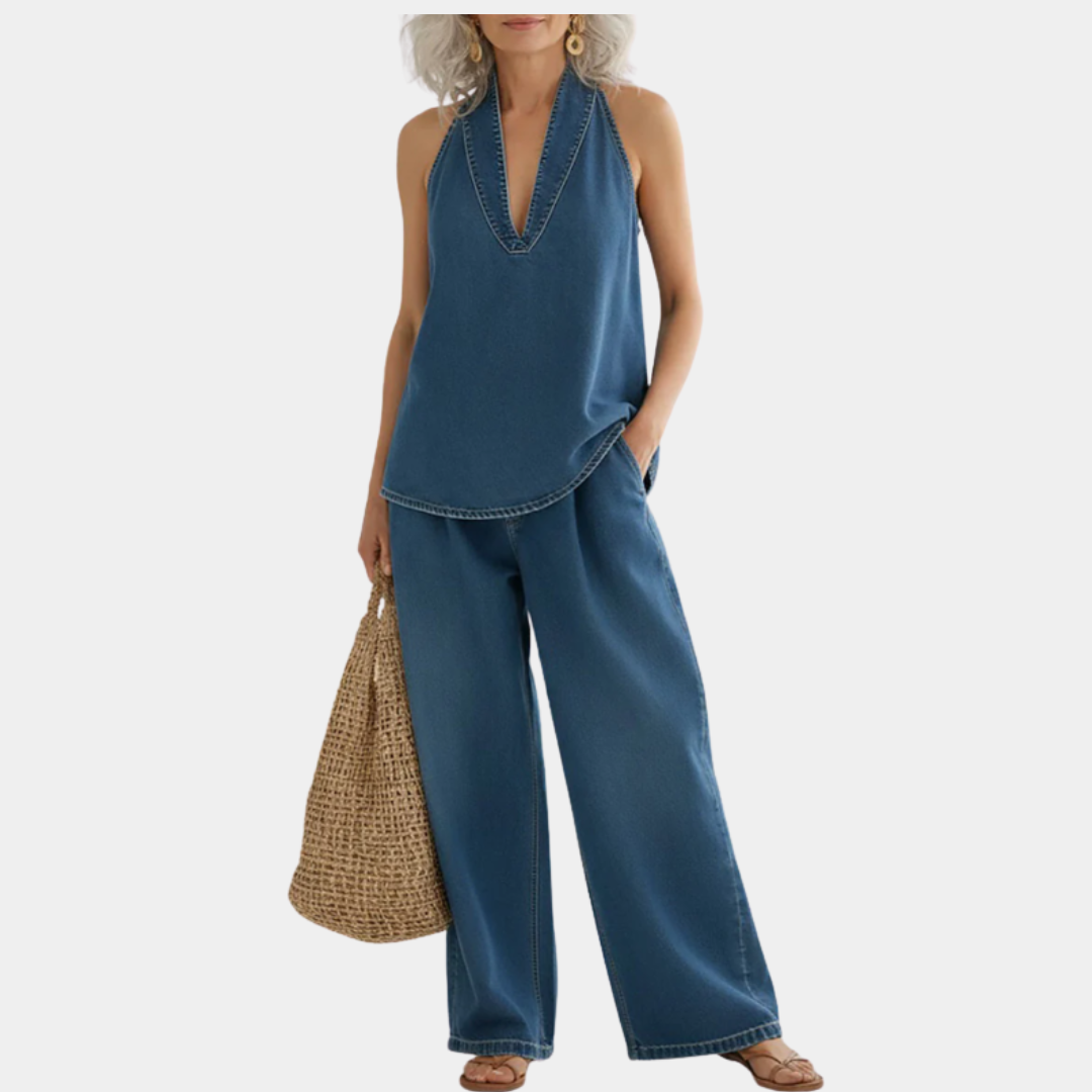 Ivy | Sada Gemellare Denim Efekt Vintage Měkký