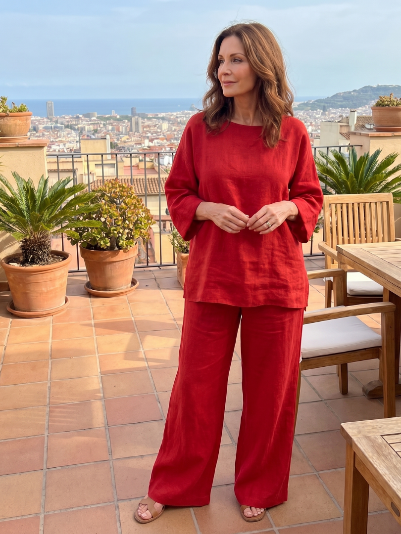 Pavla | Oversize komplet s tunikou a širokými kalhotami