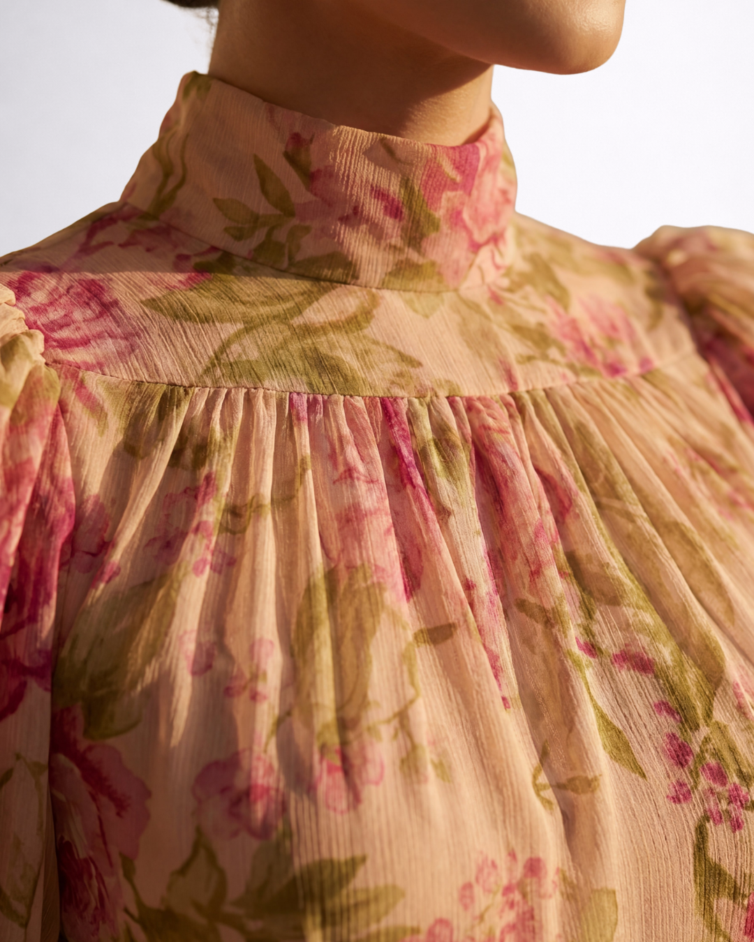 Rosario | Dlouhá květinová šaty z chiffon