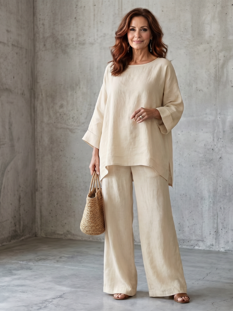 Pavla | Oversize komplet s tunikou a širokými kalhotami
