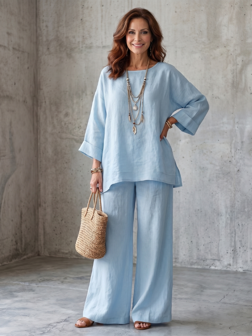 Pavla | Oversize komplet s tunikou a širokými kalhotami