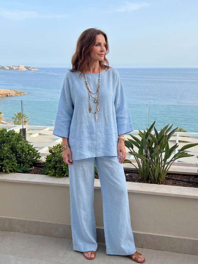 Pavla | Oversize komplet s tunikou a širokými kalhotami