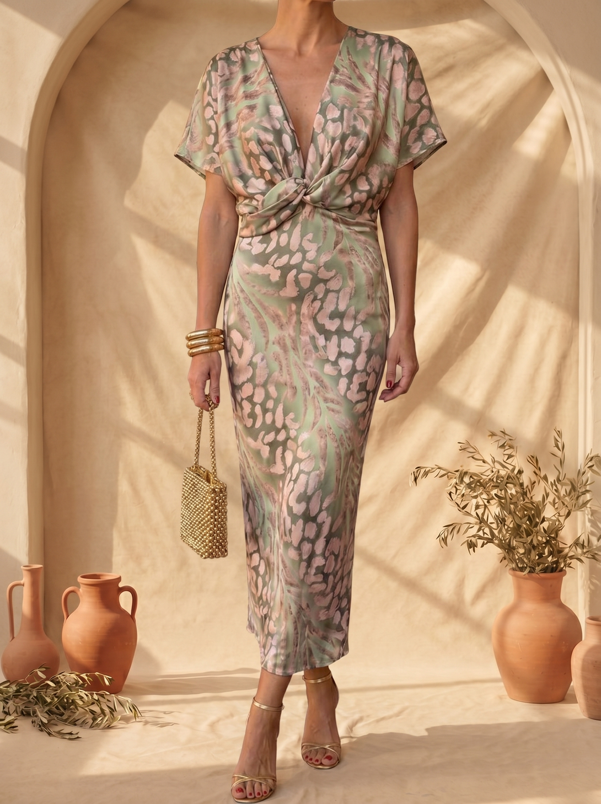 Antonella | Elegantní šaty z lehké a splývavé tkaniny