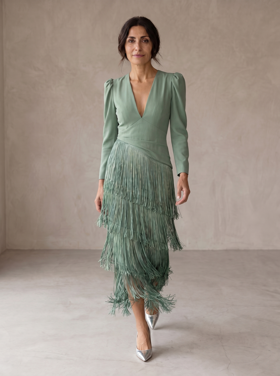 Chiara | Elegantní šaty s třásněmi