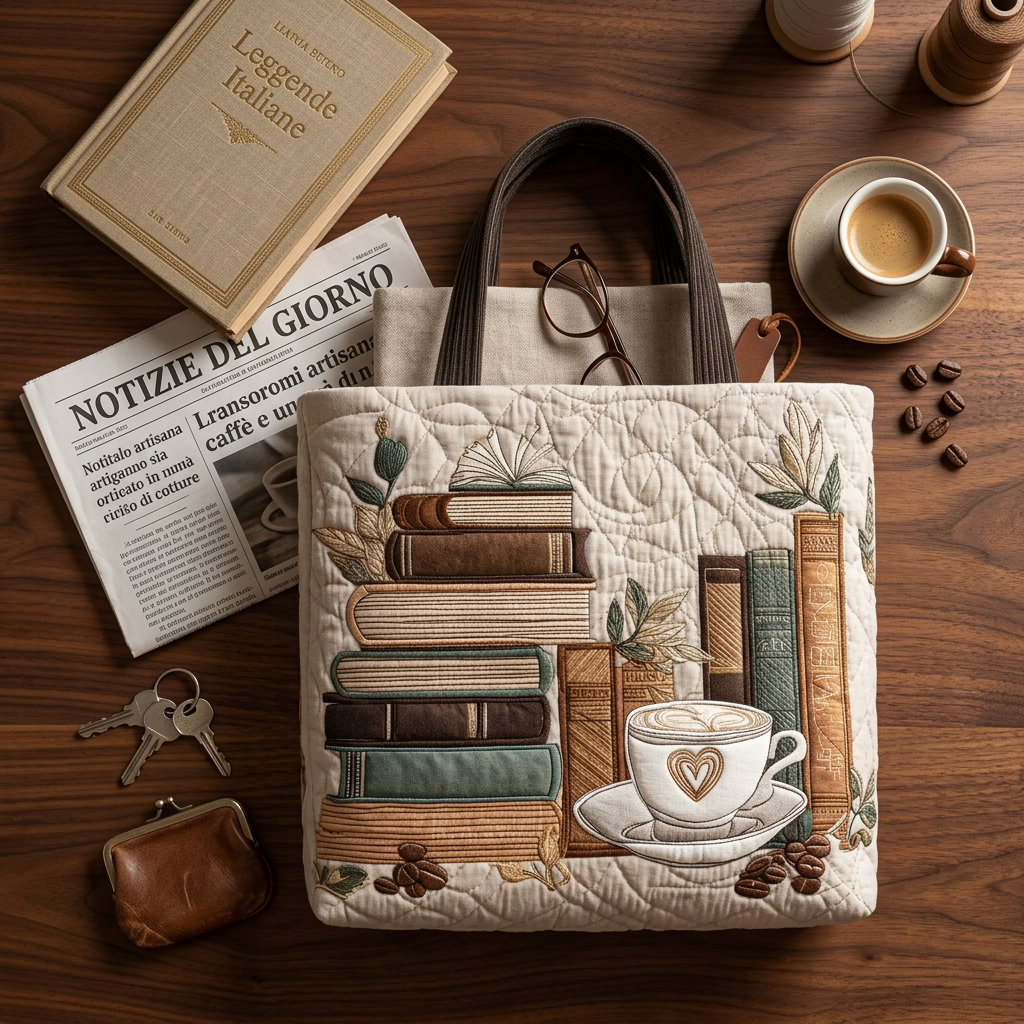 Borsa Artigianale motiv káva – Dvě velikosti