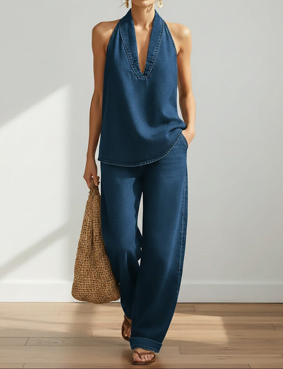 Ivy | Sada Gemellare Denim Efekt Vintage Měkký