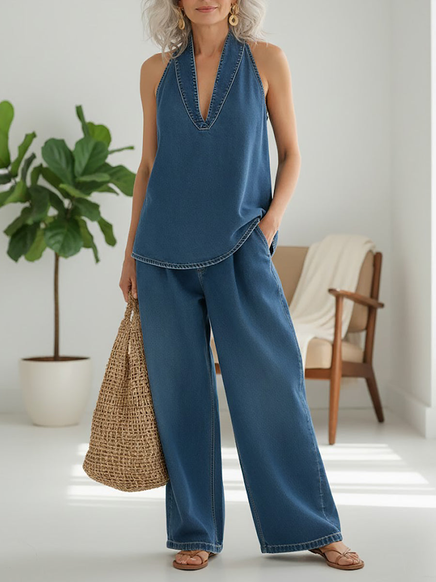 Ivy | Sada Gemellare Denim Efekt Vintage Měkký