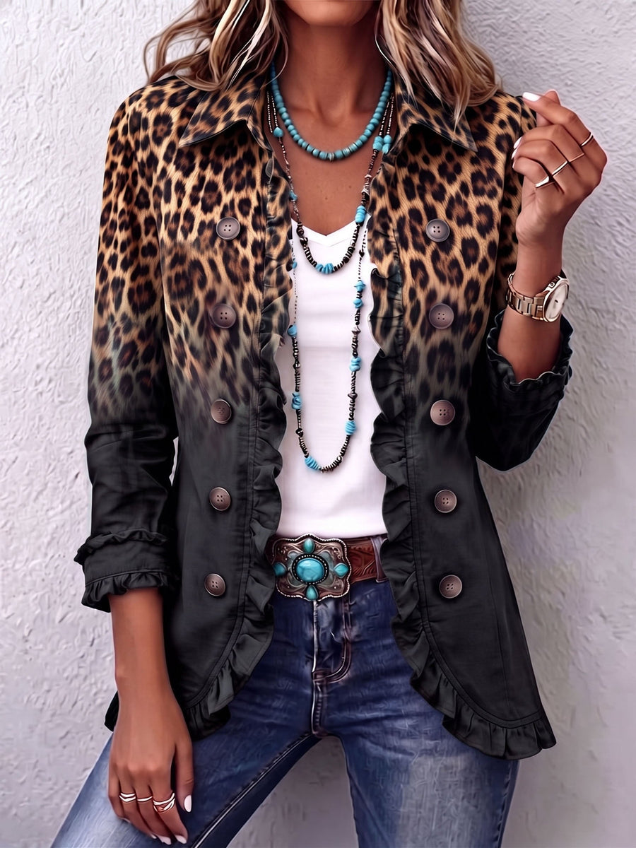 Sabina | Blazer Leopardo Černý