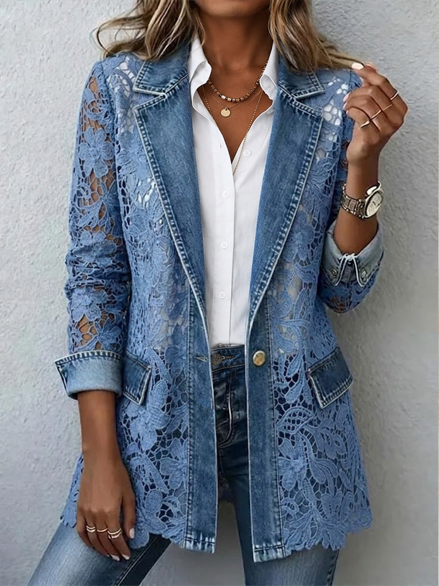 Alicia | Blazer s květinovou krajkou